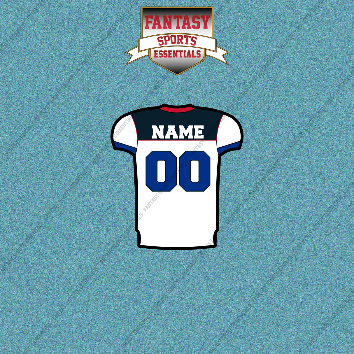 2000s Buffalo Bills Personalized Away Jersey Car Decals