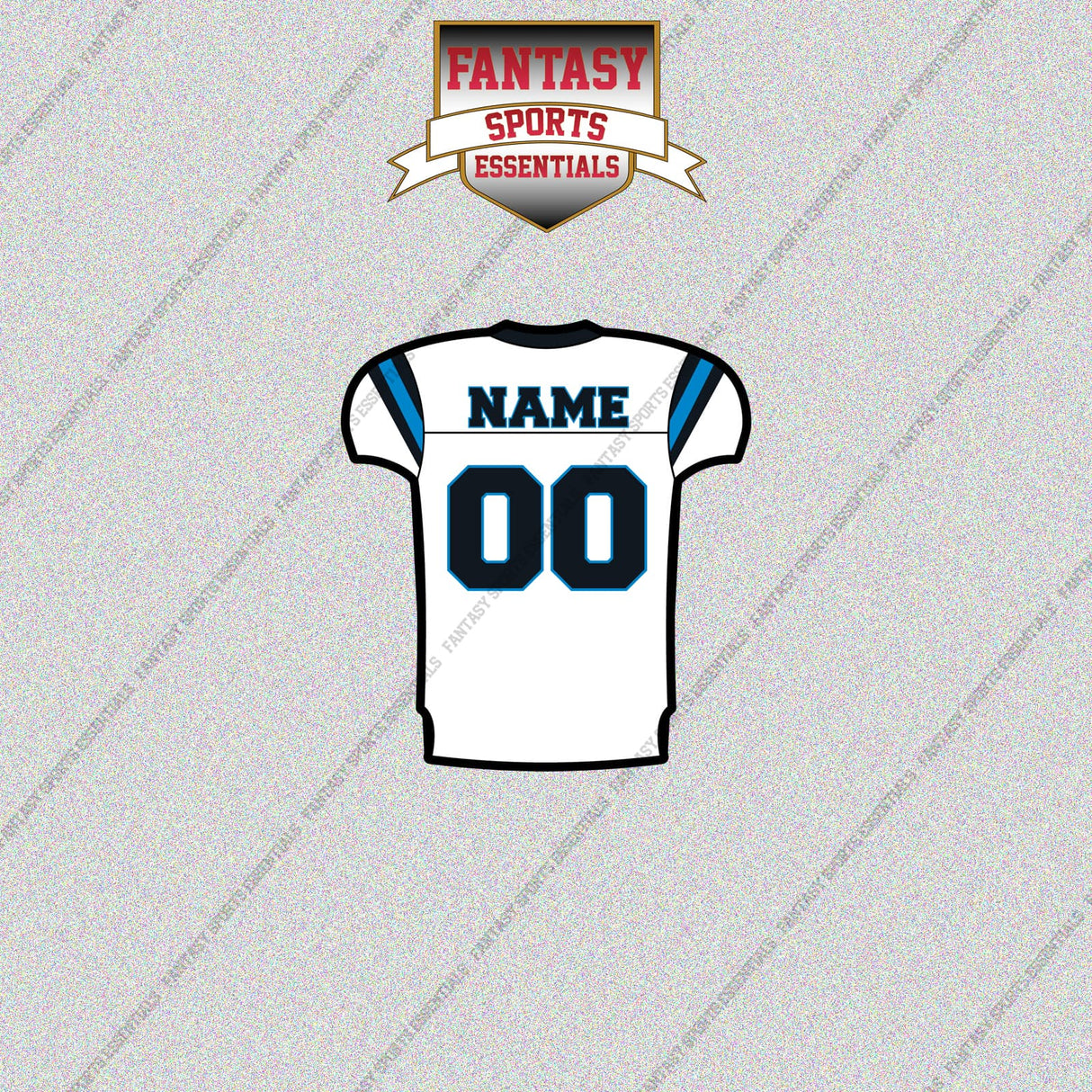 2000s Carolina Panthers Personalized Away Jersey Glossy Stickers