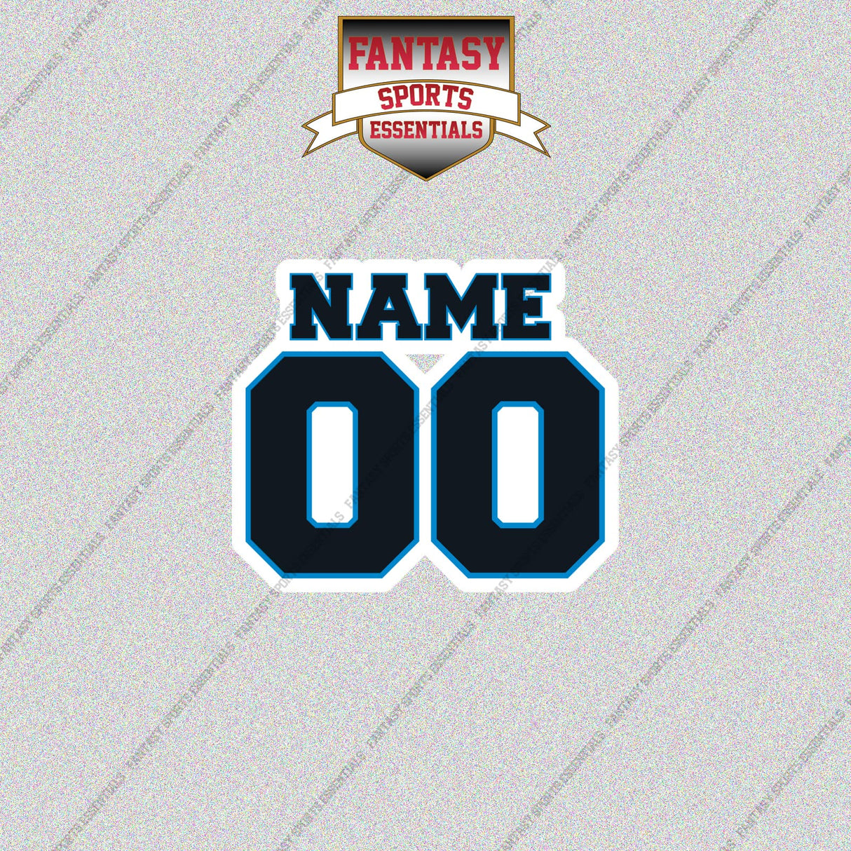 2000s Carolina Panthers Personalized Name and Number Glossy Stickers