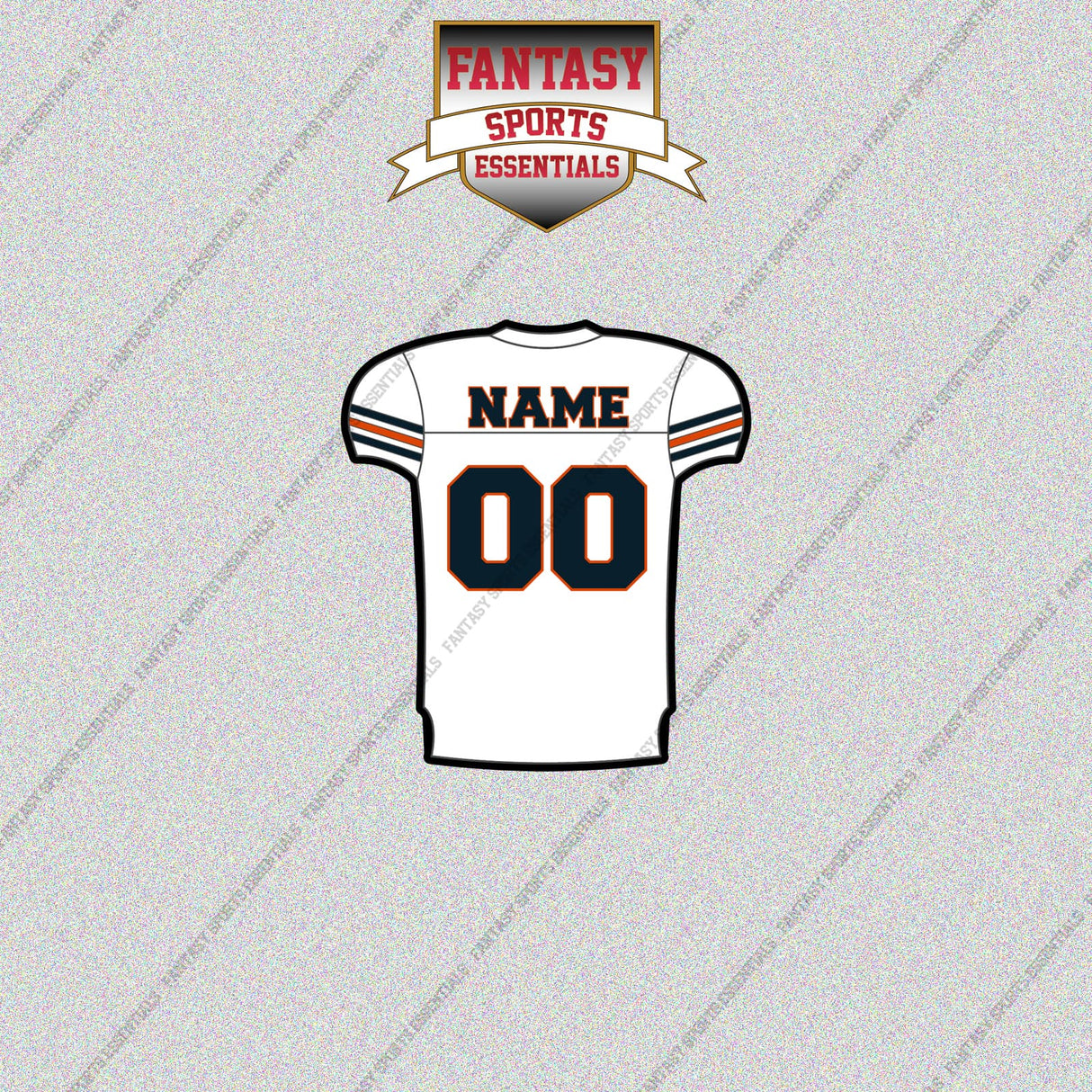 2000s Chicago Bears Personalized Away Jersey Glossy Stickers