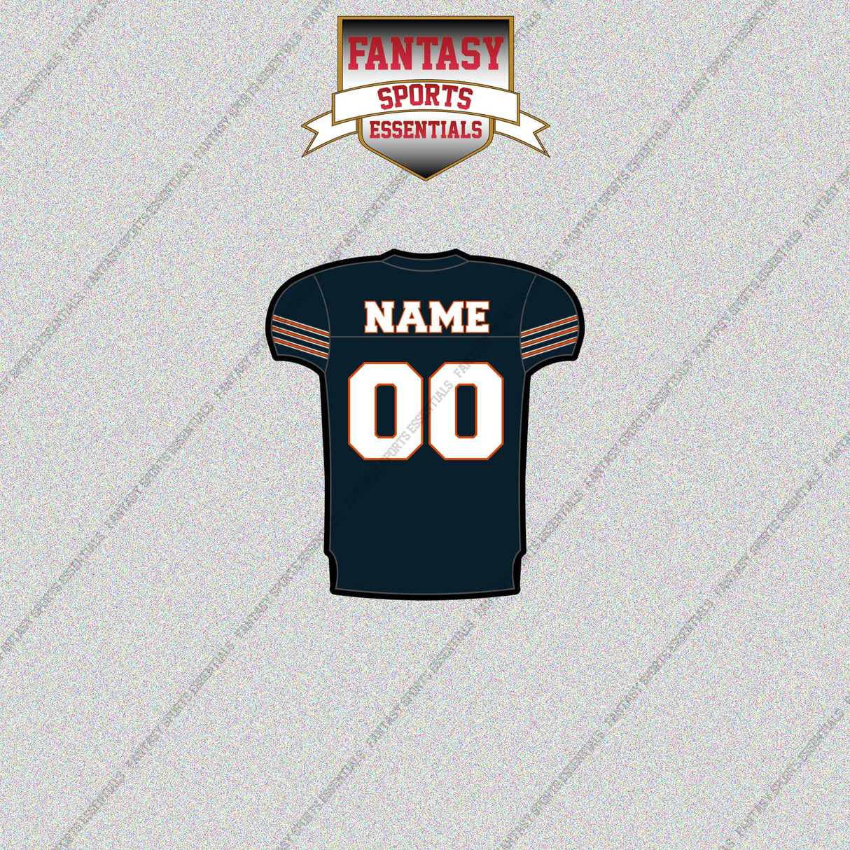 2000s Chicago Bears Personalized Home Jersey Glossy Stickers