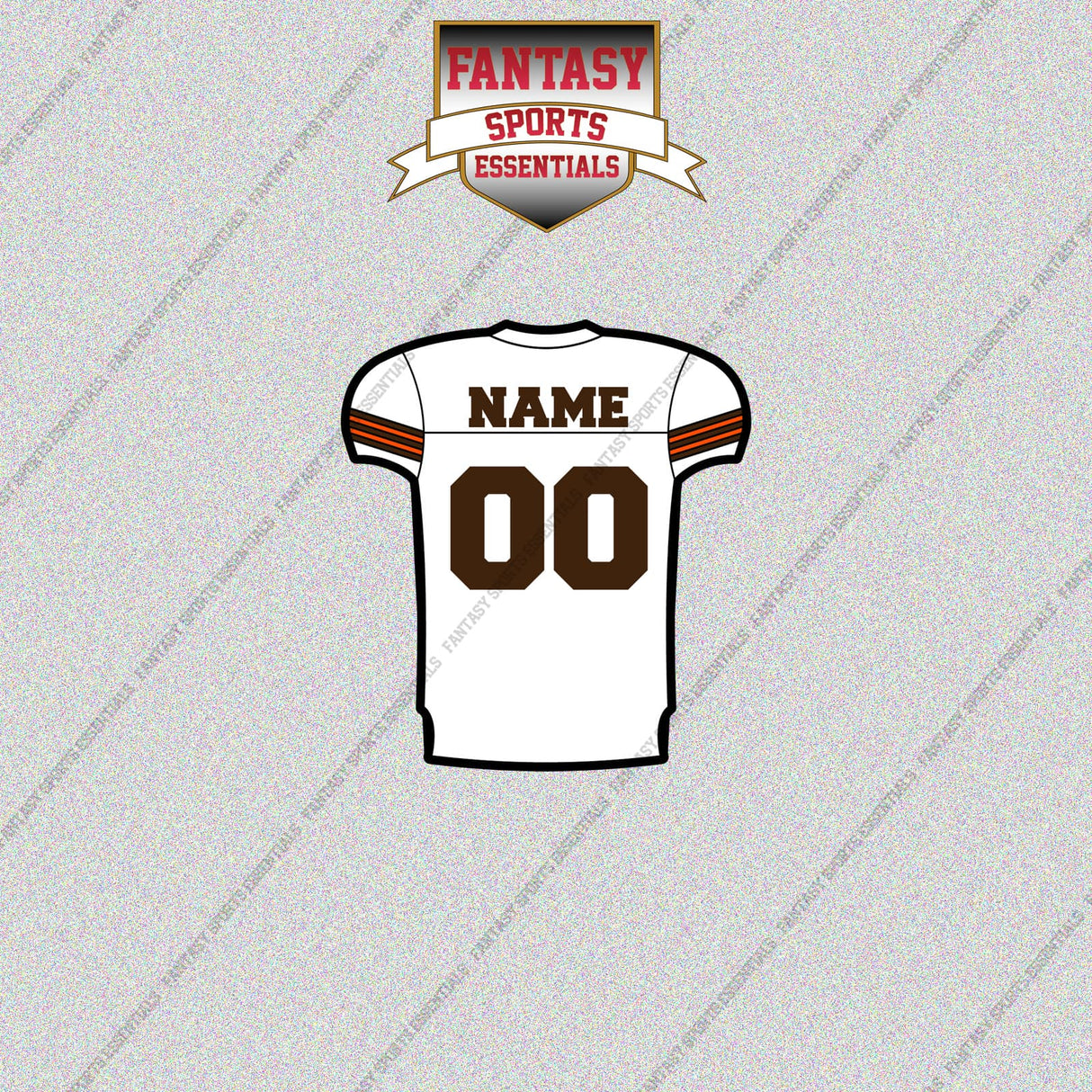 2000s Cleveland Browns Personalized Away Jersey Glossy Stickers
