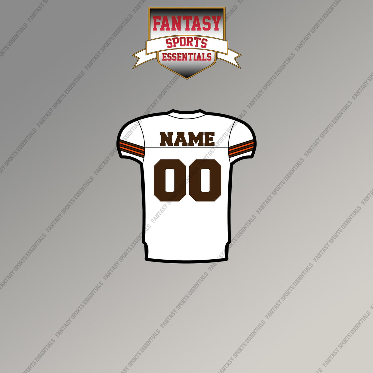 2000s Cleveland Browns Personalized Away Jersey Magnets