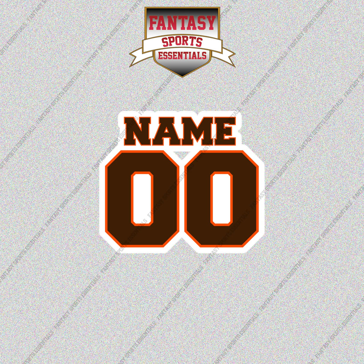 2000s Cleveland Browns Personalized Name and Number Glossy Stickers