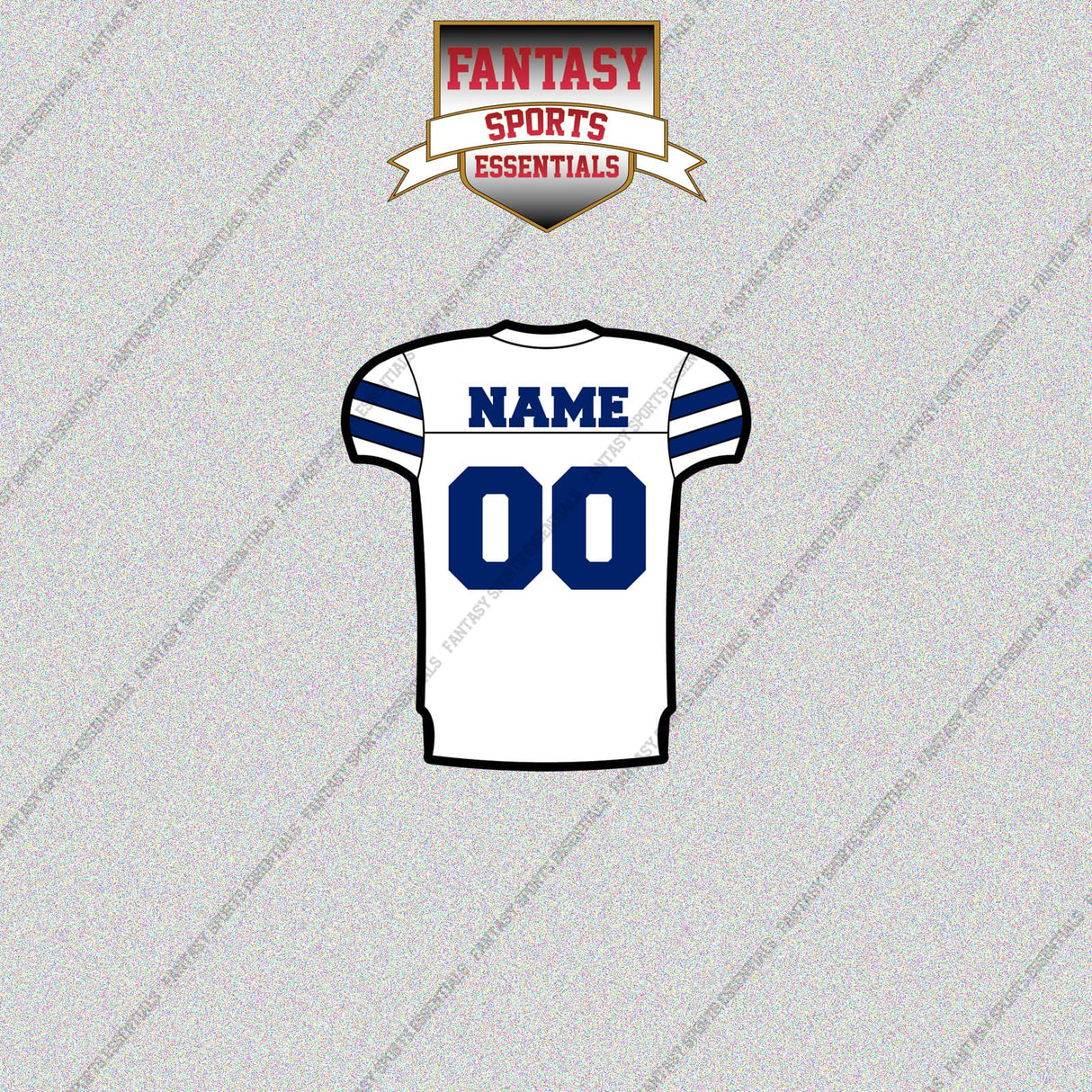 2000s Dallas Cowboys Personalized Away Jersey Glossy Stickers