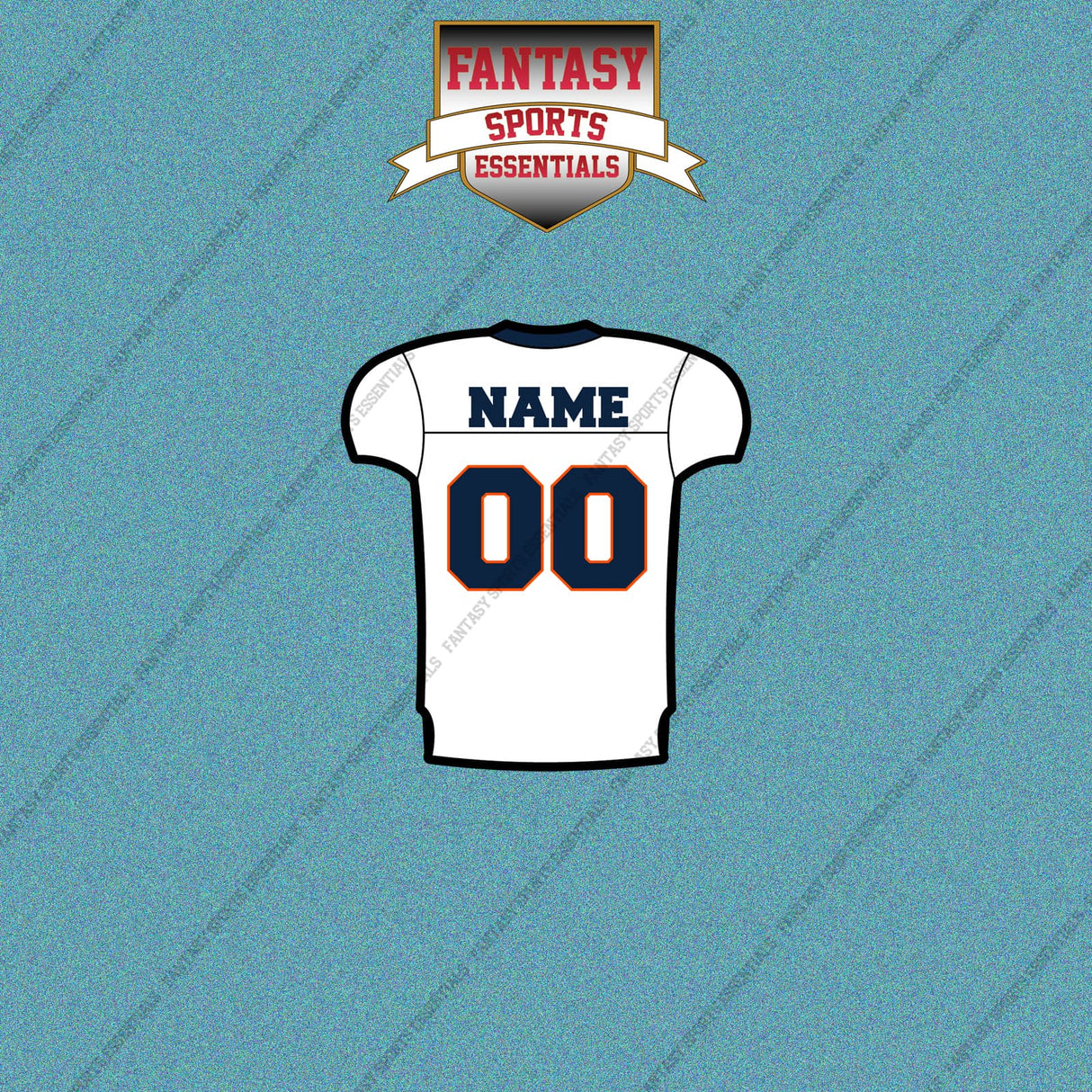 2000s Denver Broncos Personalized Away Jersey Car Decals