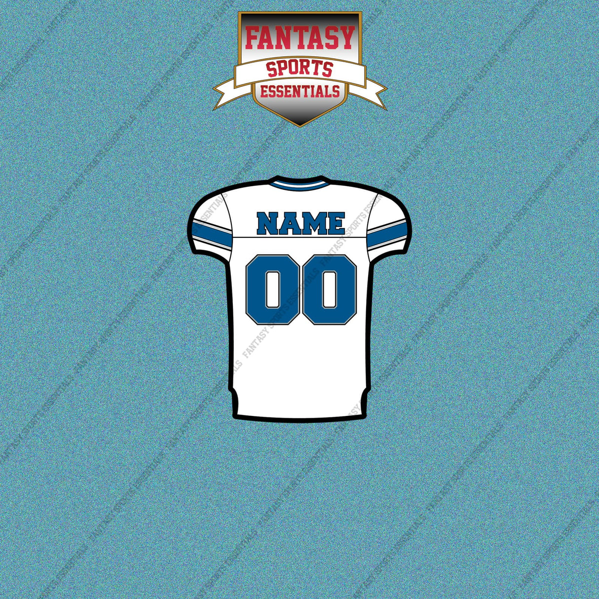 2000s Detroit Lions Personalized Away Jersey Car Decals