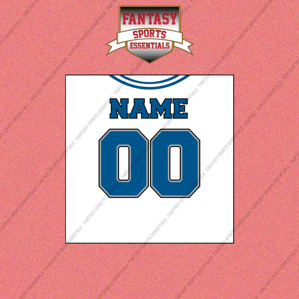 2000s Detroit Lions Personalized Away Jersey Wall Art Prints
