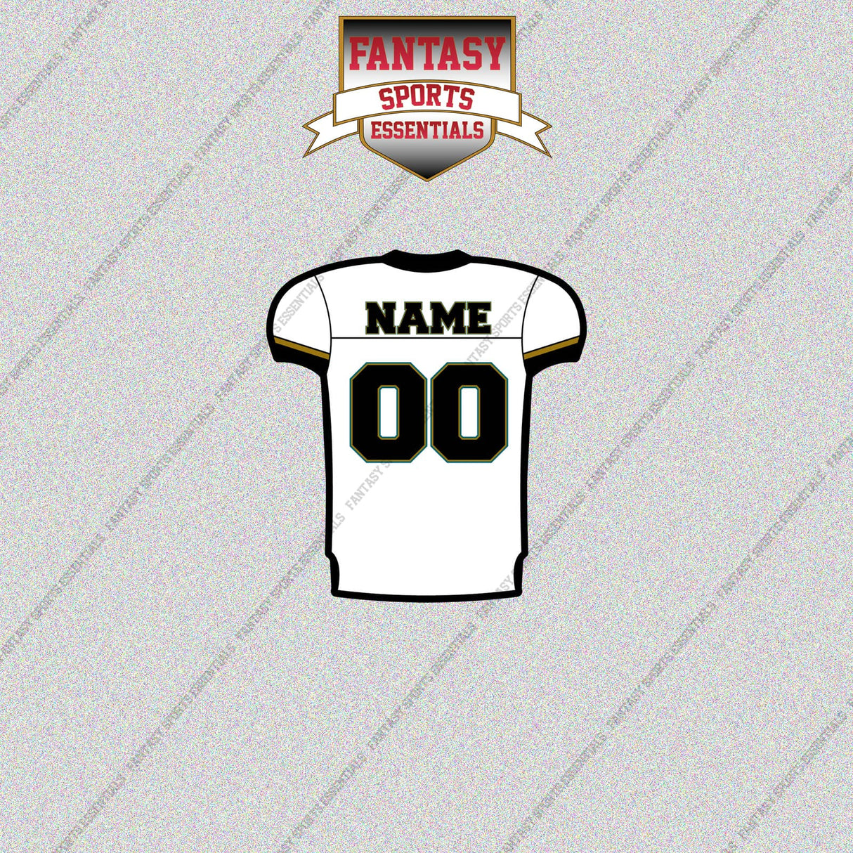 2000s Jacksonville Jaguars Personalized Away Jersey Glossy Stickers
