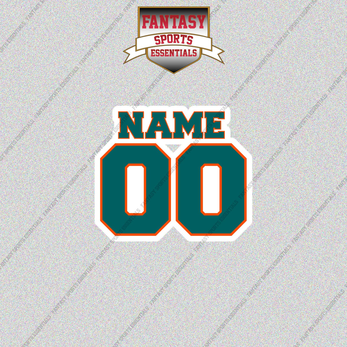 2000s Miami Dolphins Personalized Name and Number Glossy Stickers