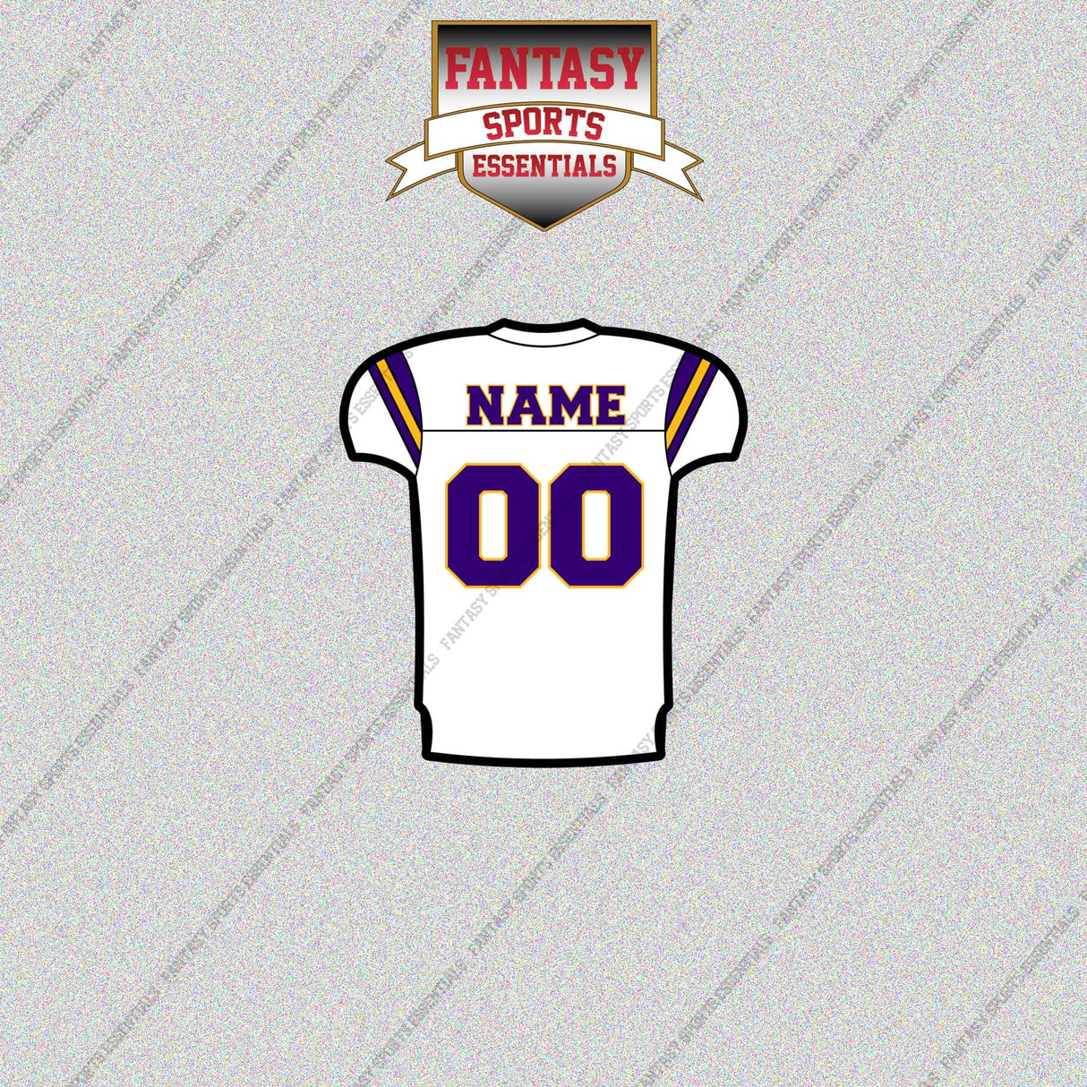 2000s Minnesota Vikings Personalized Away Jersey Glossy Stickers