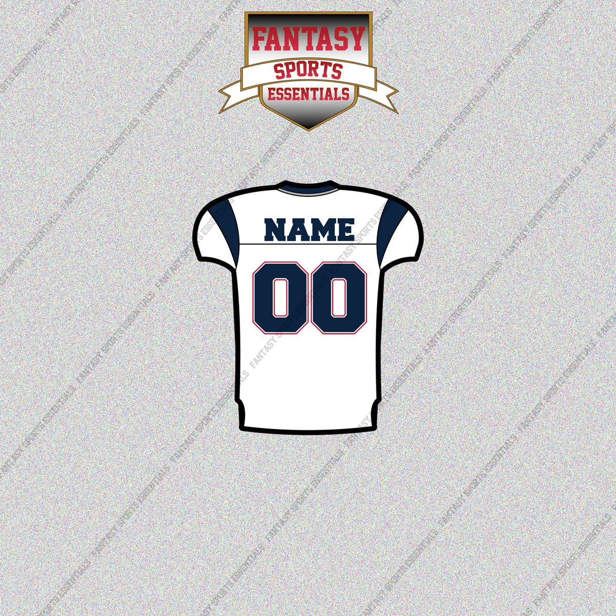 2000s New England Patriots Personalized Away Jersey Glossy Stickers