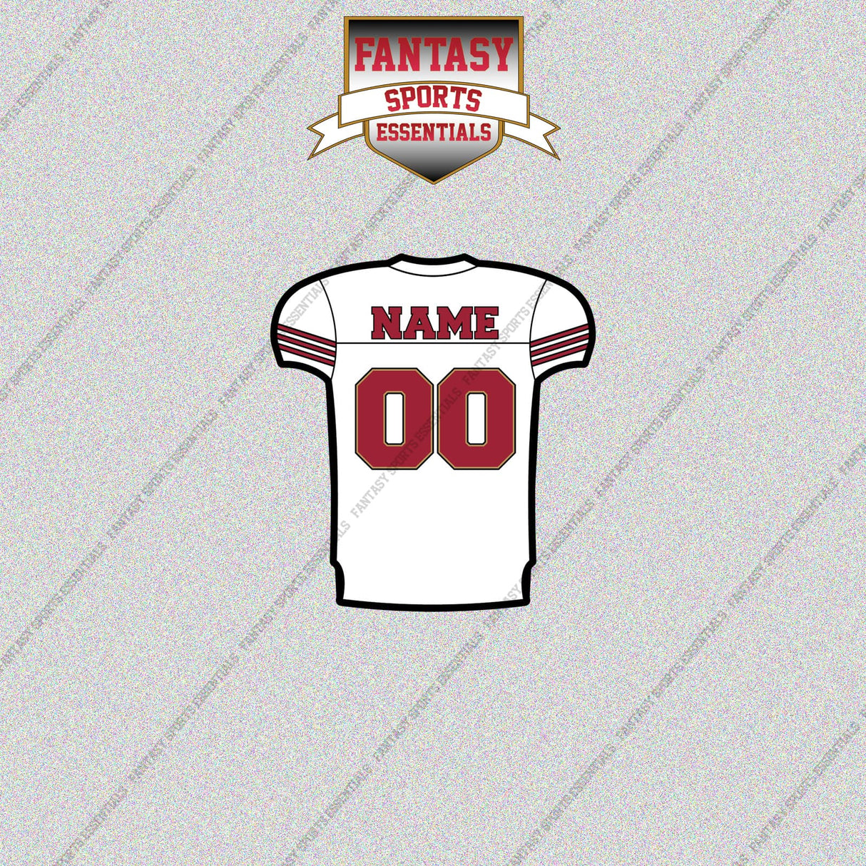 2000s San Francisco 49ers Personalized Away Jersey Glossy Stickers