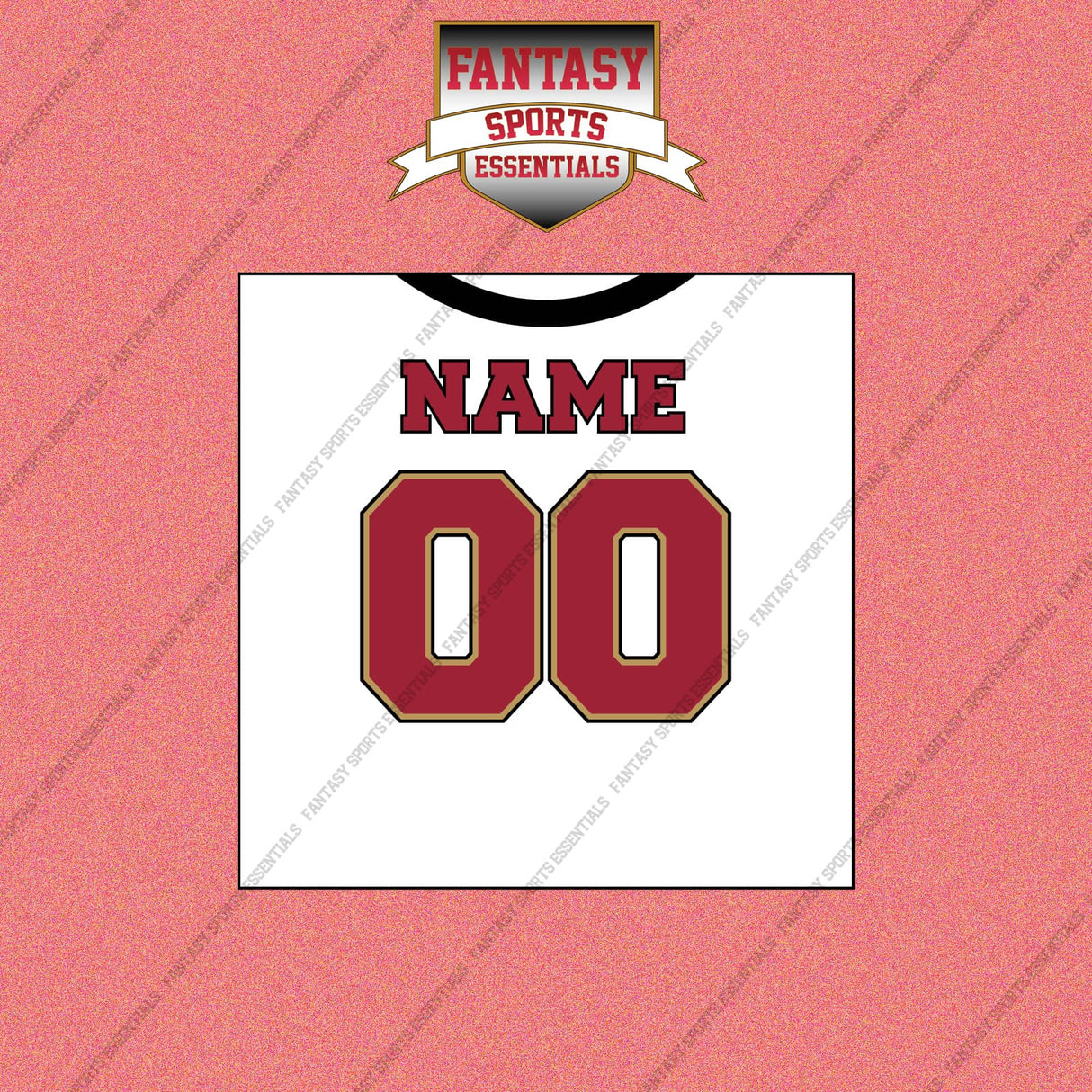 2000s San Francisco 49ers Personalized Away Jersey Wall Art Prints