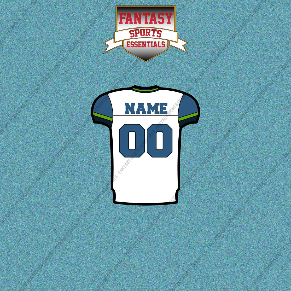 2000s Seattle Seahawks Personalized Away Jersey Car Decals