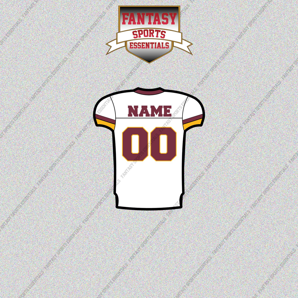 2000s Washington Redskins Personalized Away Jersey Glossy Stickers