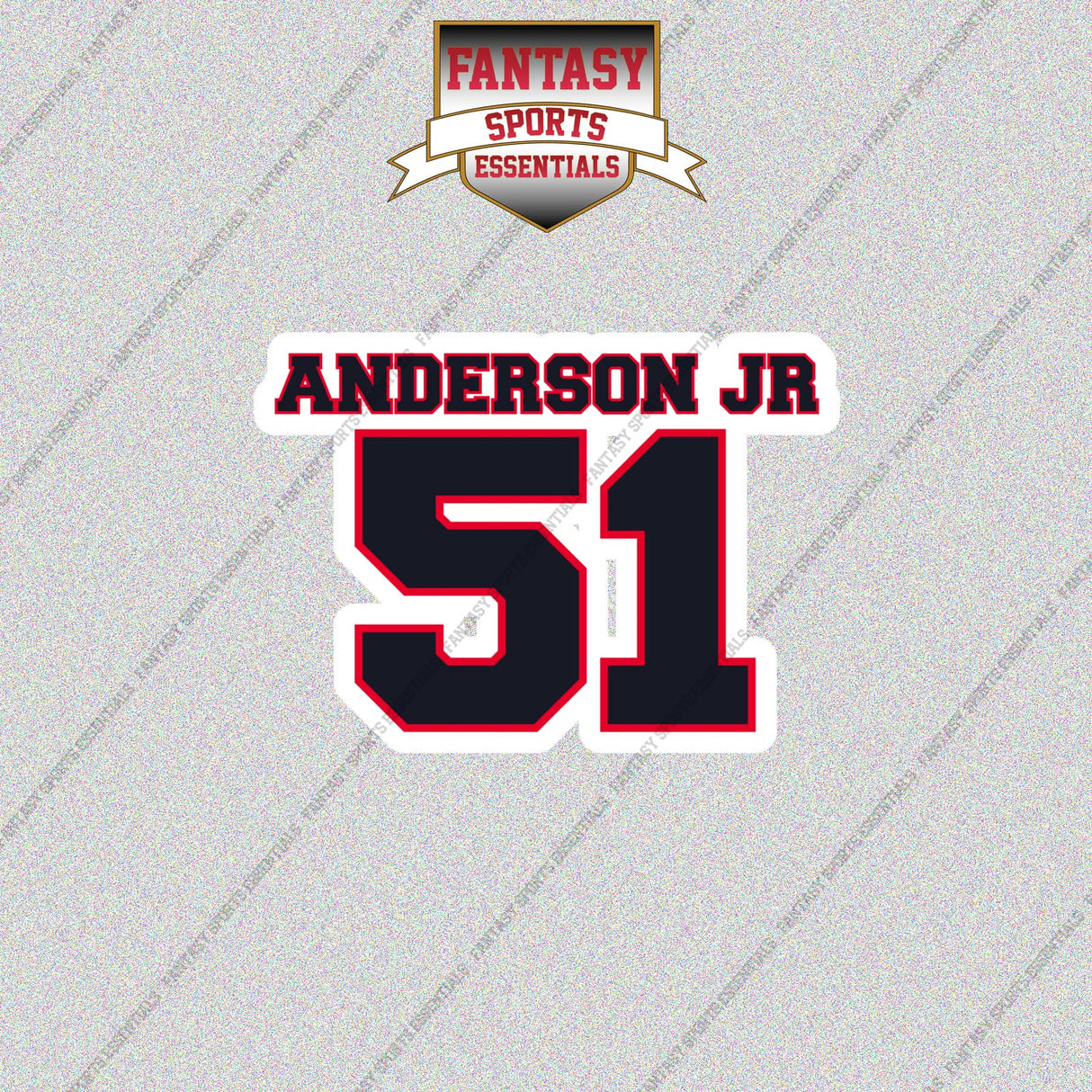 2026 Houston Texans Name and Number Glossy Stickers