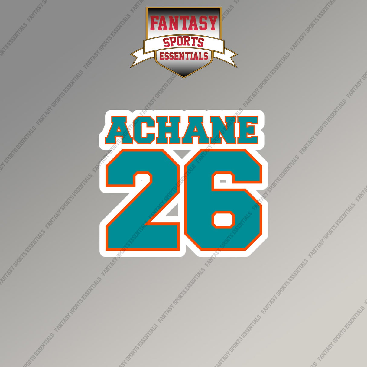 2026 Miami Dolphins Name and Number Magnets
