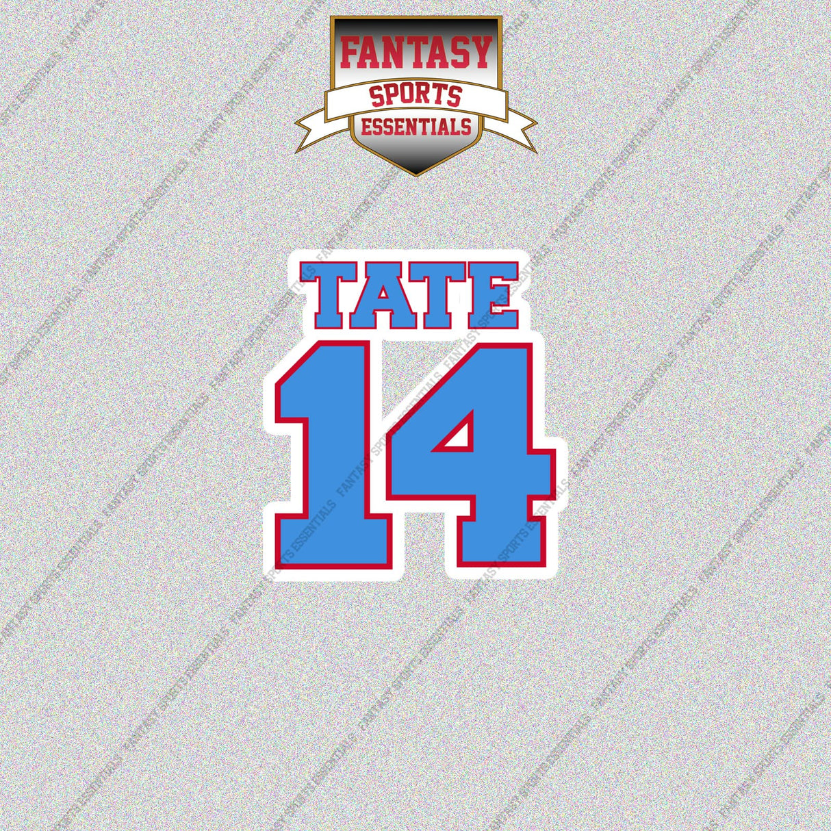 2026 Tennessee Titans Name and Number Glossy Stickers