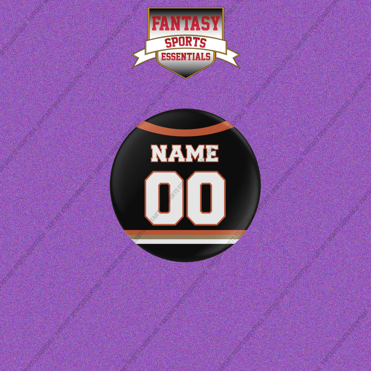 Anaheim Ducks Personalized Current Home Jersey Buttons (Enter Your Name and Number)