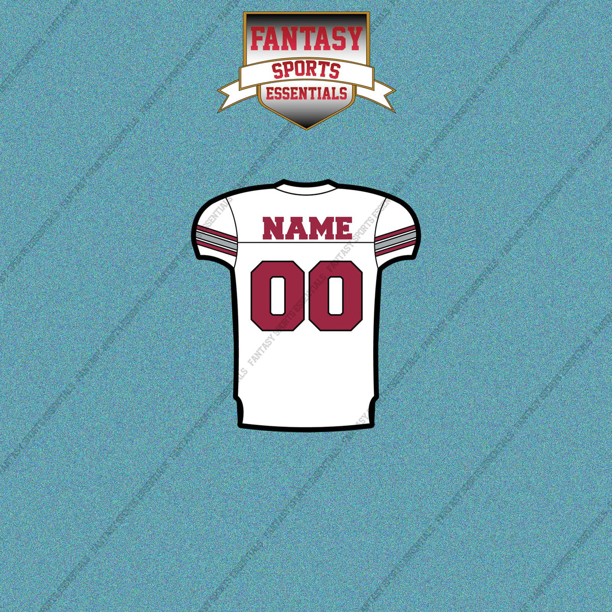 Arizona Cardinals Personalized Current Away Jersey Car Decals