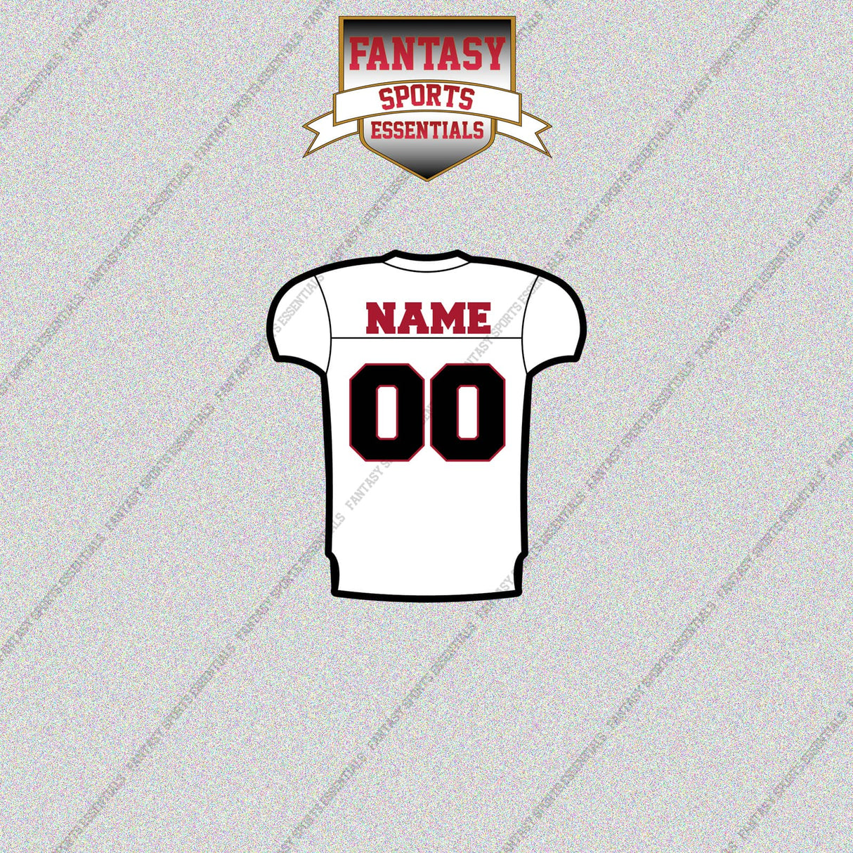 Atlanta Falcons Personalized Current Away Jersey Glossy Stickers