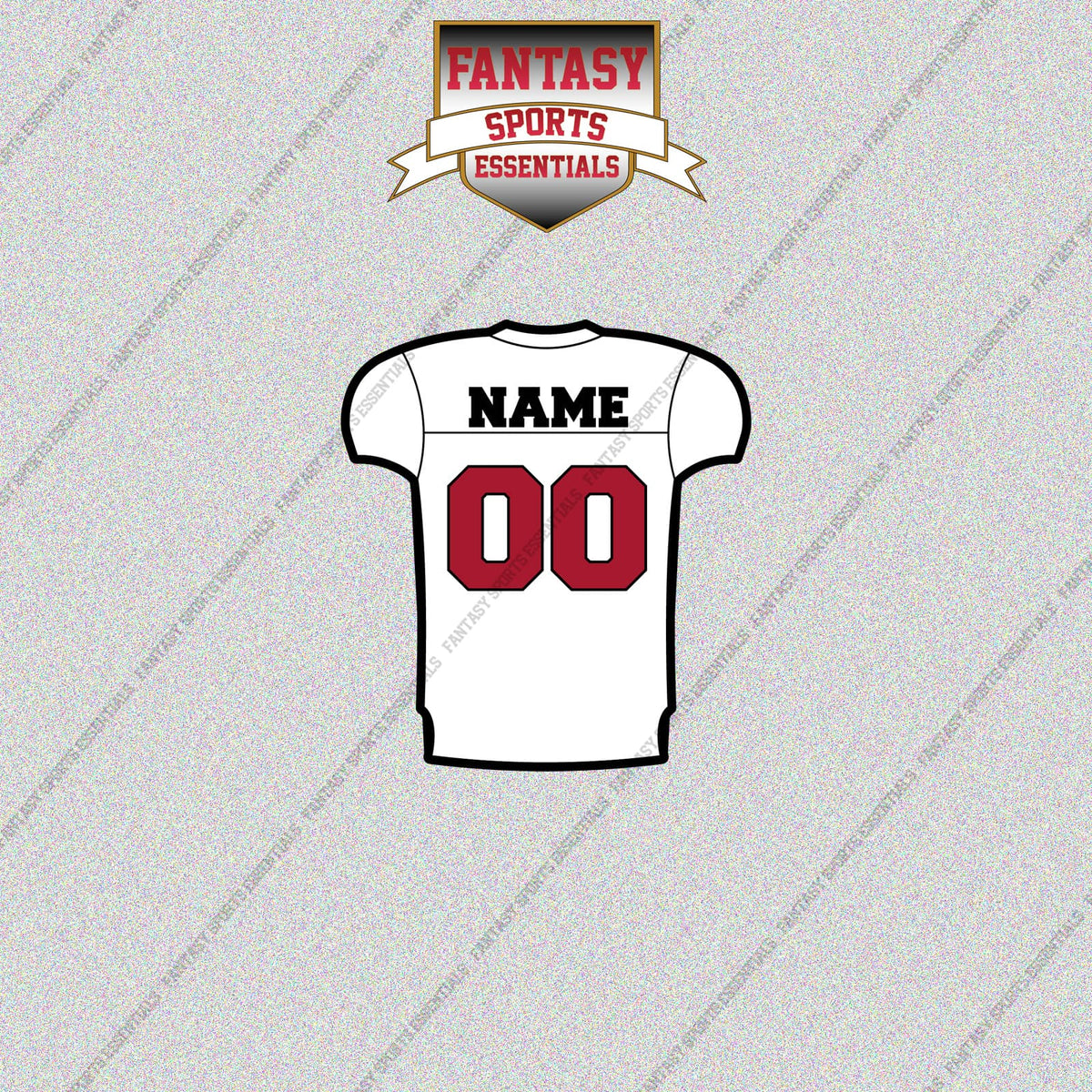 Atlanta Falcons Personalized Current Away Jersey Glossy Stickers