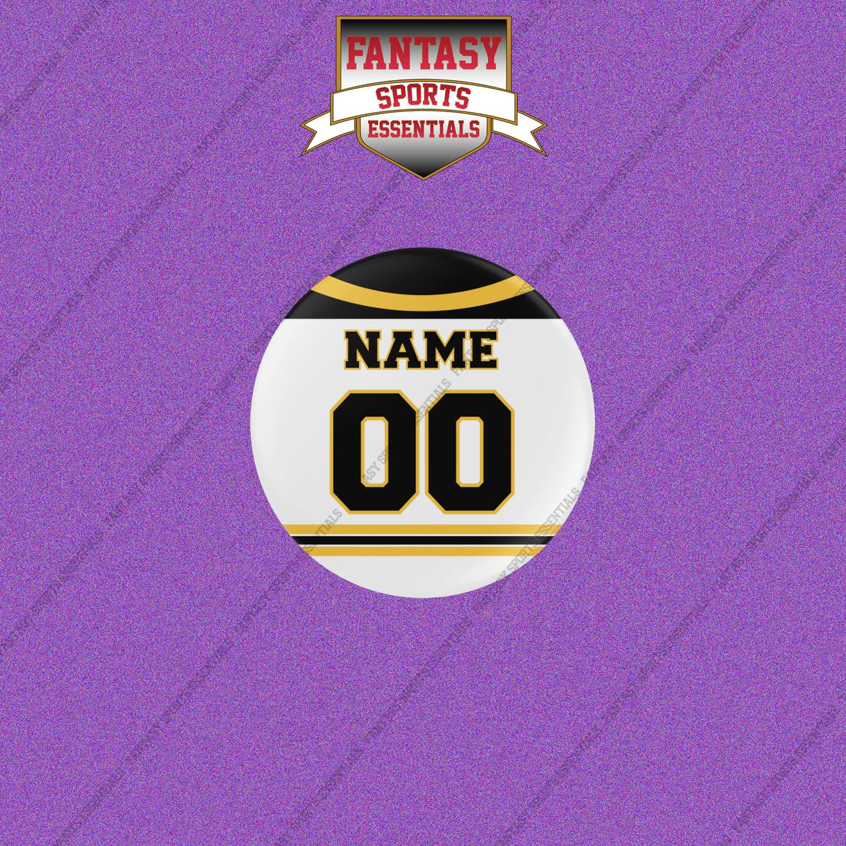 Boston Bruins Personalized Current Away Jersey Buttons
