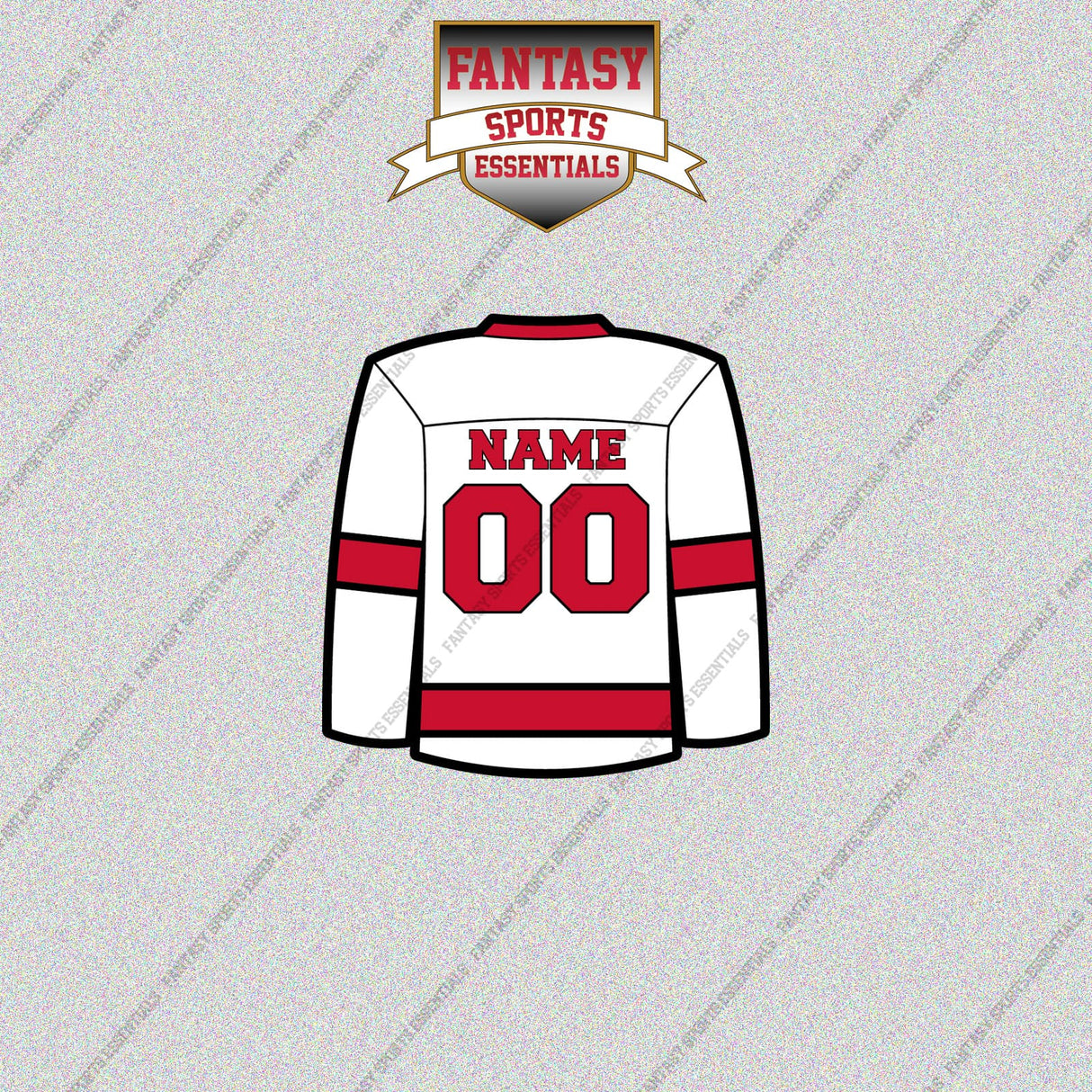 Carolina Hurricanes Personalized Current Away Jersey Glossy Stickers