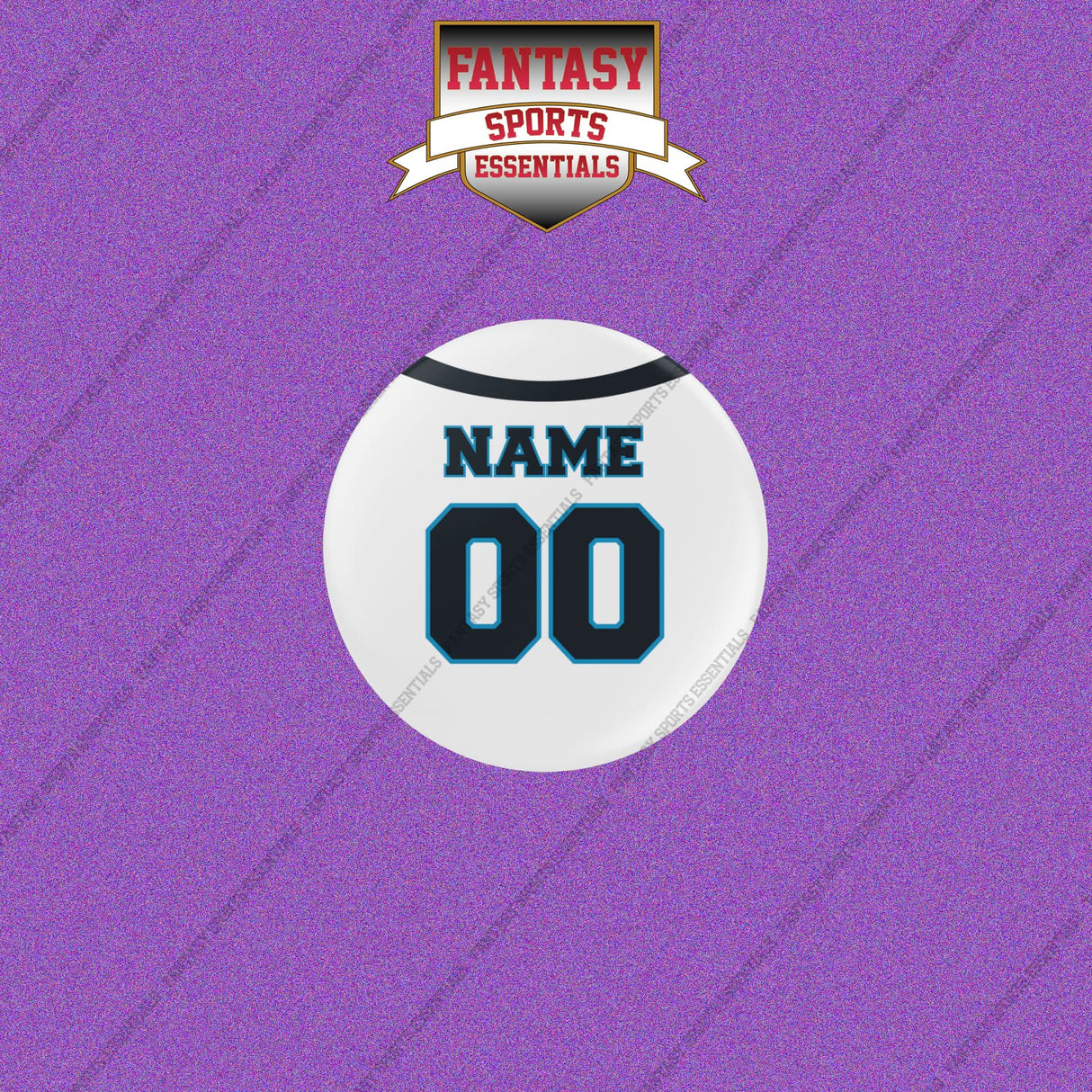 Carolina Panthers Personalized Current Away Jersey Buttons