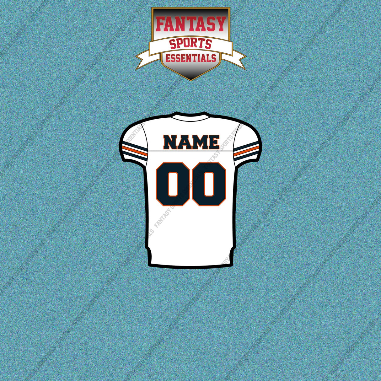 Chicago Bears Personalized Current Away Jersey Car Decals