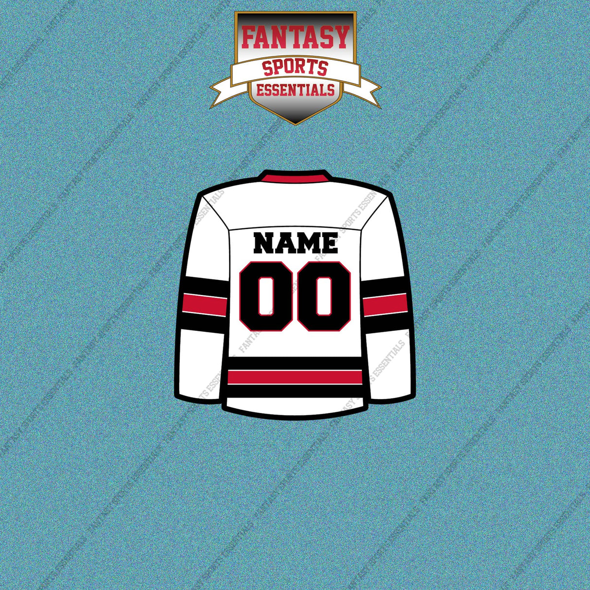 Chicago Blackhawks Personalized Current Away Jersey Car Decals