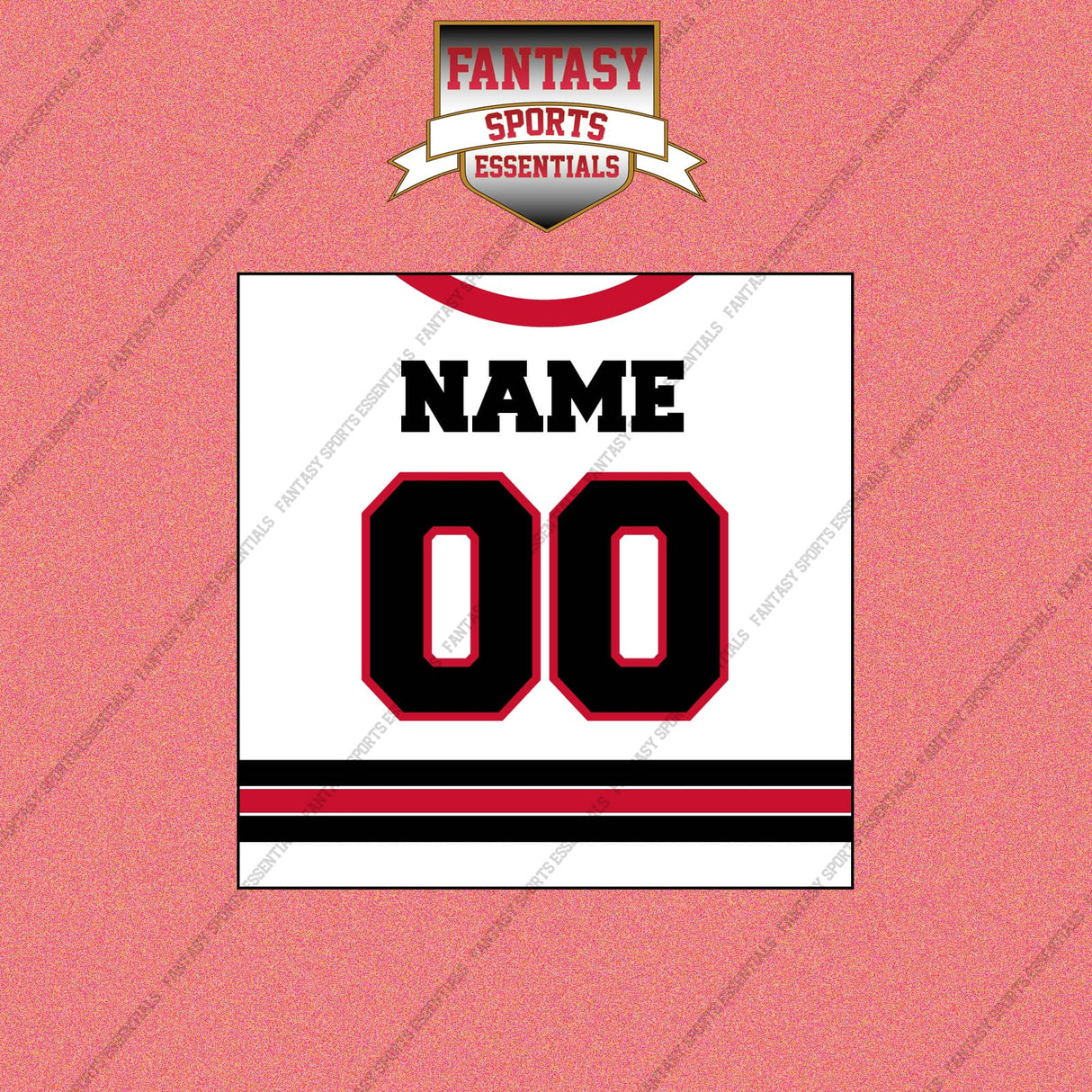 Chicago Blackhawks Personalized Current Away Jersey Wall Art Prints