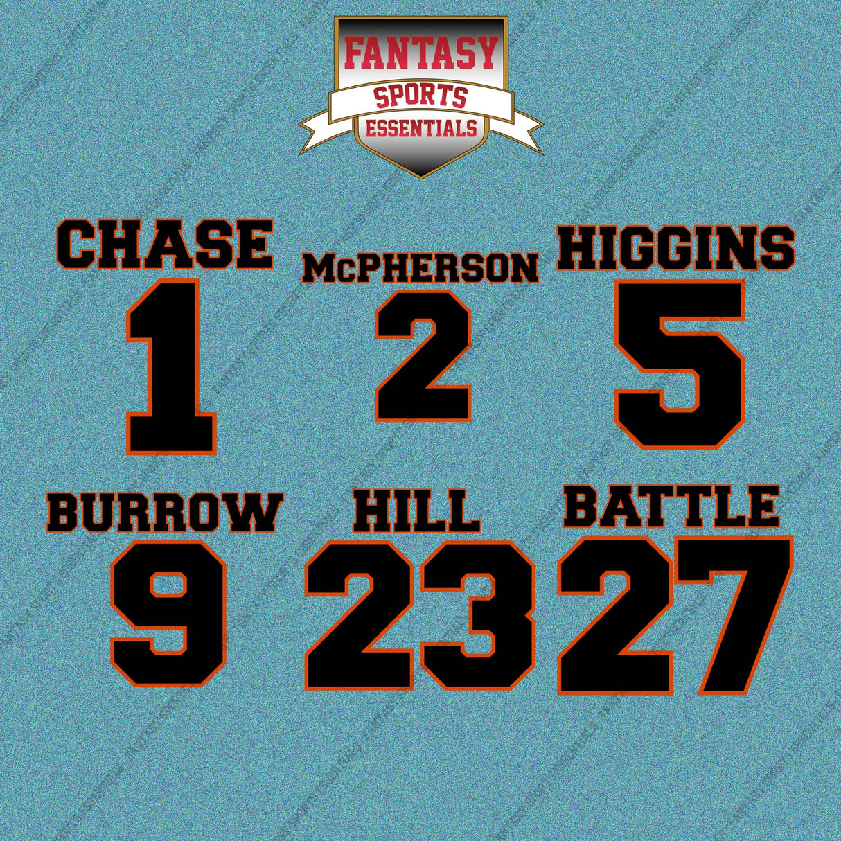 Cincinnati Bengals 2025 Name and Number Car Decals (Choose Your Player) Page 1