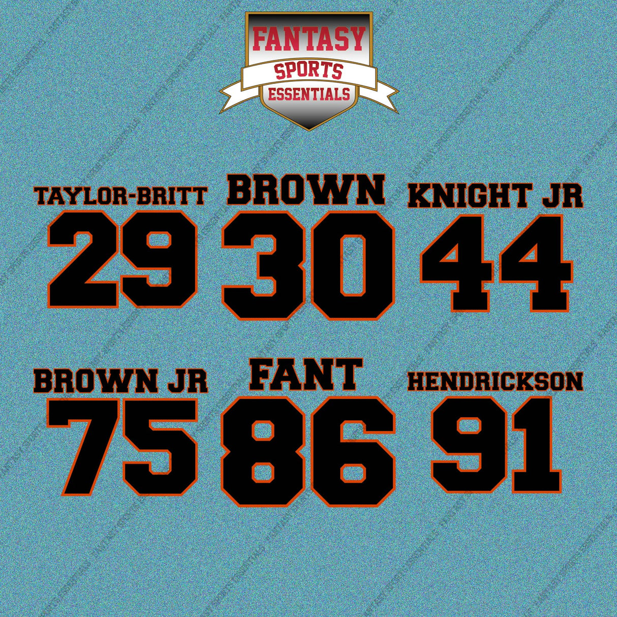 Cincinnati Bengals 2025 Name and Number Car Decals (Choose Your Player) Page 2