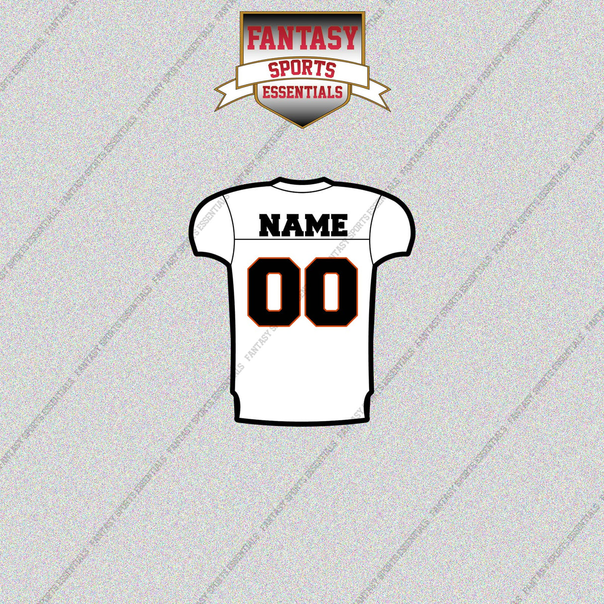 Cincinnati Bengals Personalized Current Away Jersey Glossy Stickers