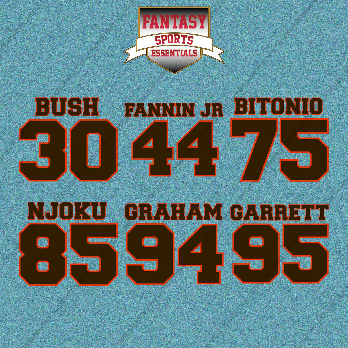 Cleveland Browns 2025 Name and Number Car Decals (Choose Your Player) Page 2