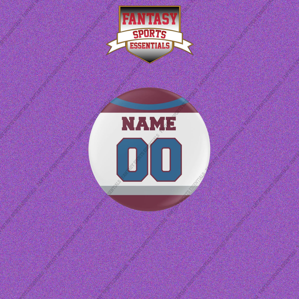 Colorado Avalanche Personalized Current Away Jersey Buttons