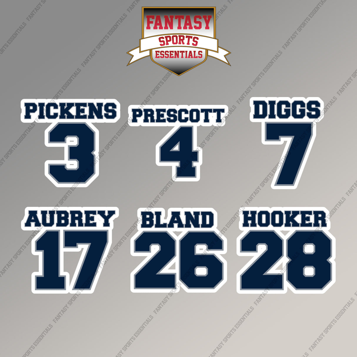 Dallas Cowboys 2025 Name and Number Magnets (Choose Your Player) Page 1