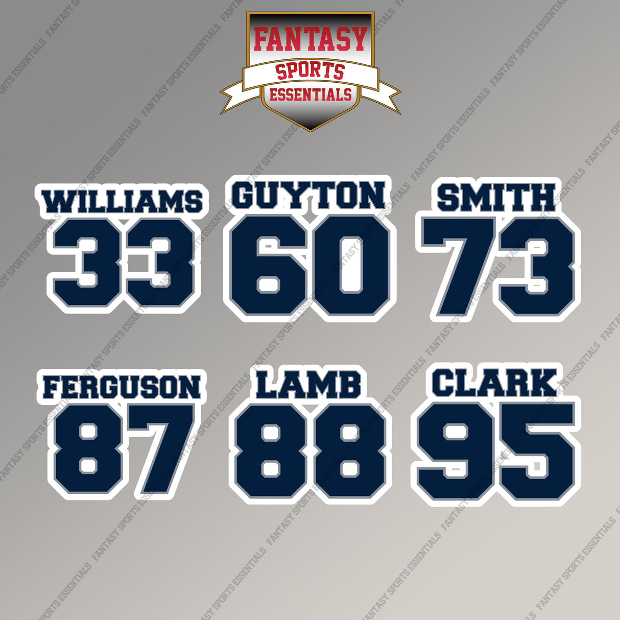 Dallas Cowboys 2025 Name and Number Magnets (Choose Your Player) Page 2