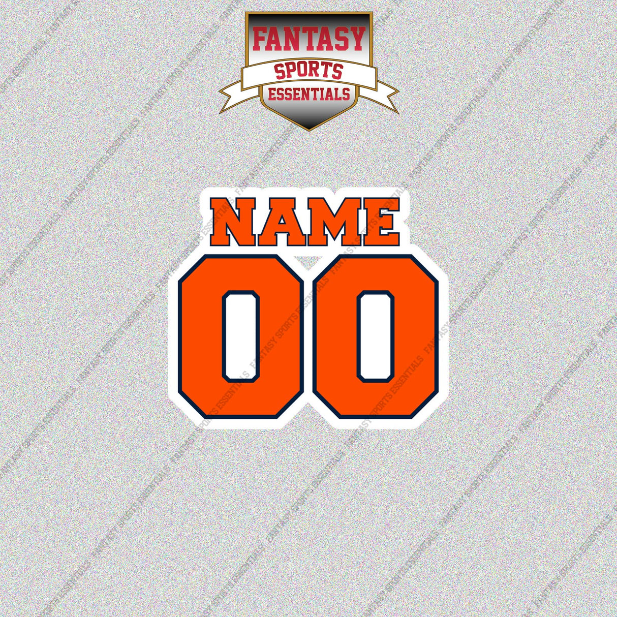 Denver Broncos Personalized Current Name and Number Glossy Stickers