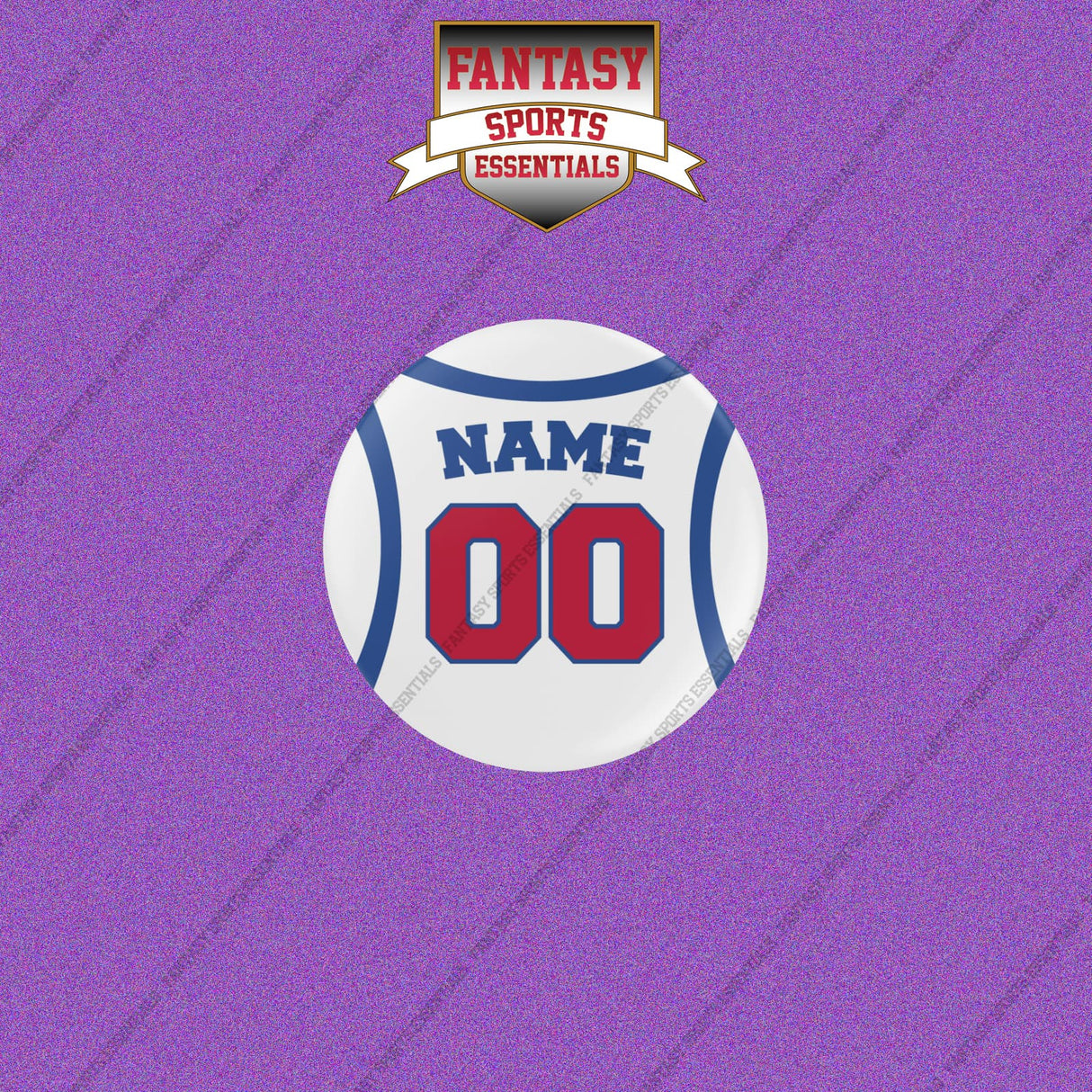 Detroit Pistons Personalized Current Away Jersey Buttons