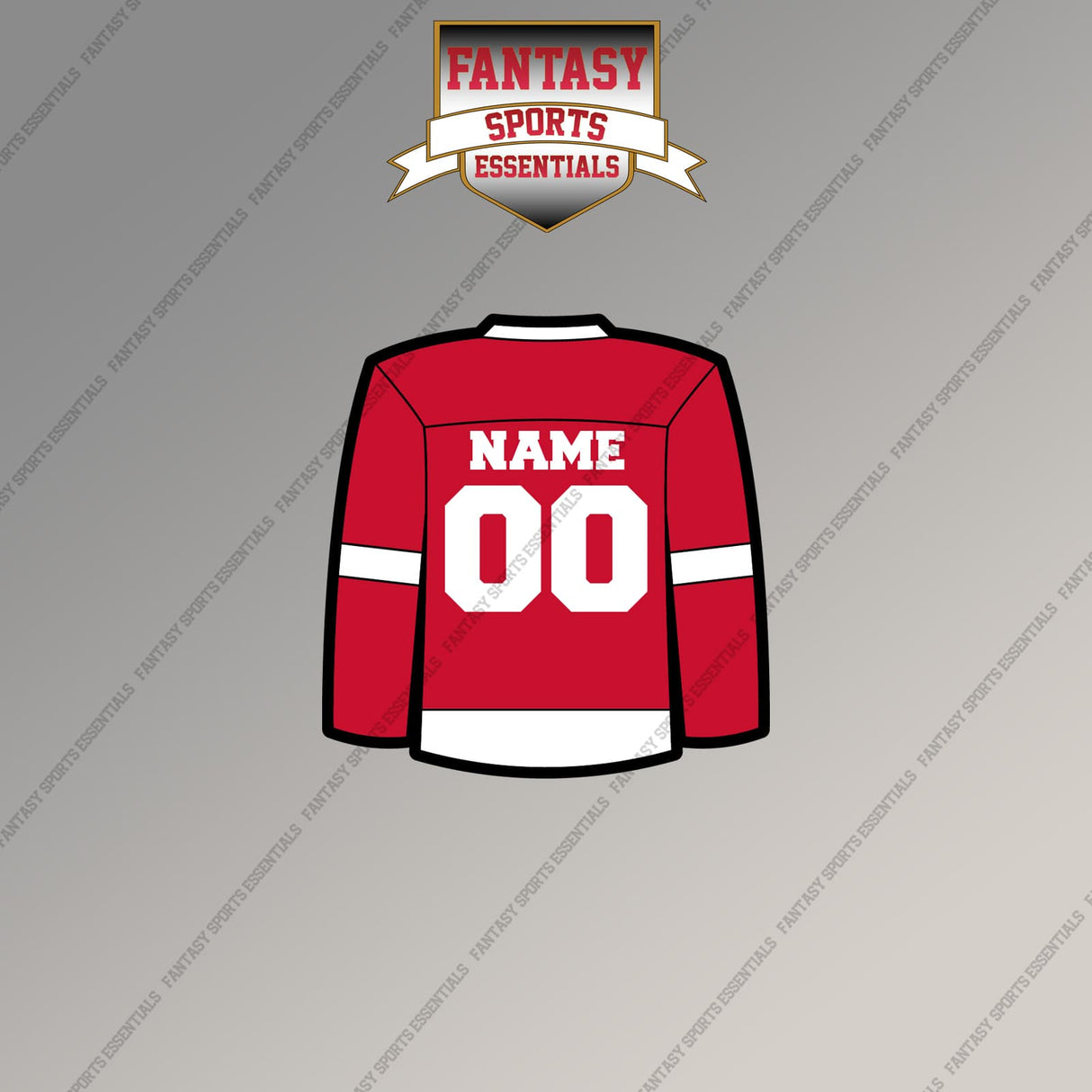 Detroit Red Wings Personalized Current Home Jersey Magnets