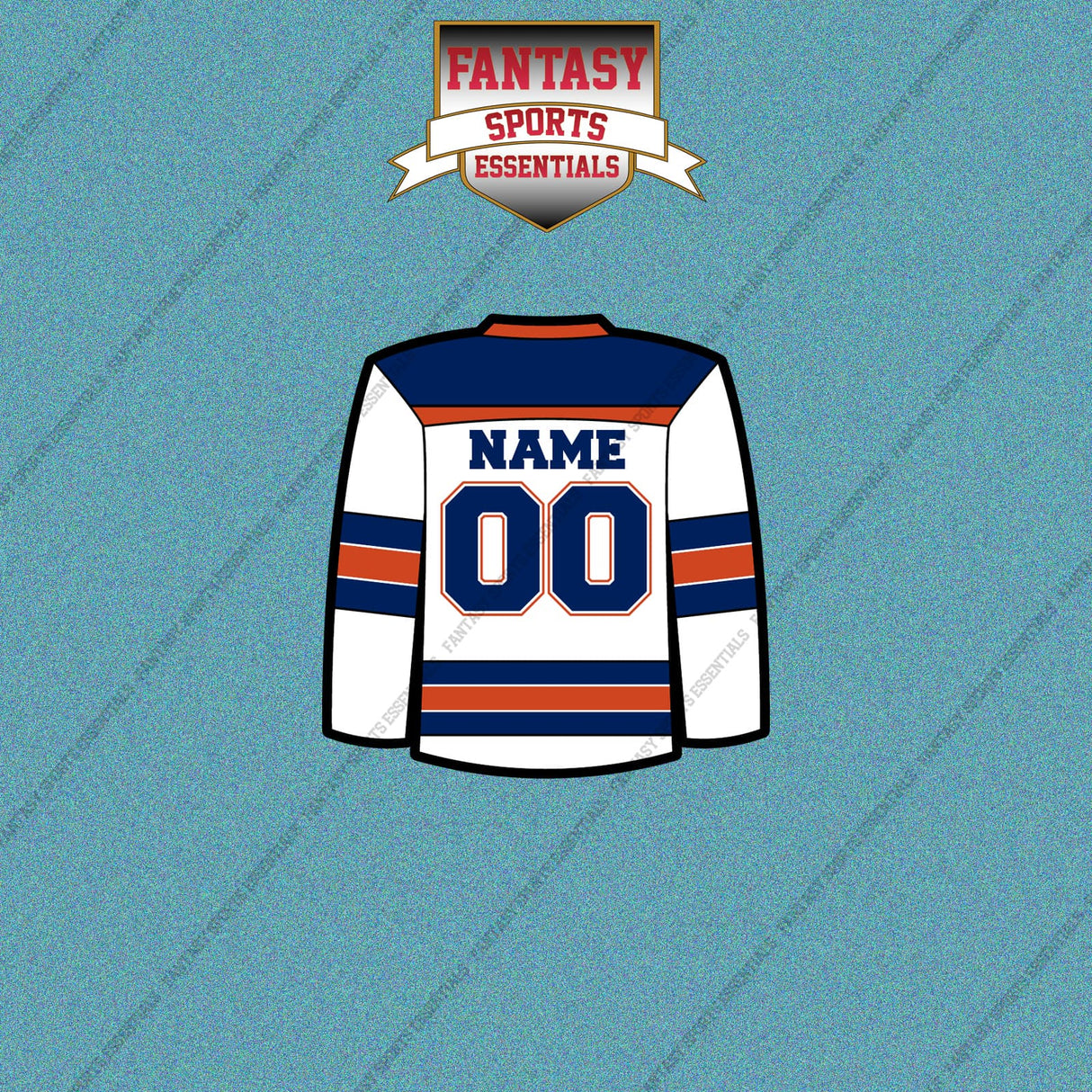 Edmonton Oilers Personalized Current Away Jersey Car Decals