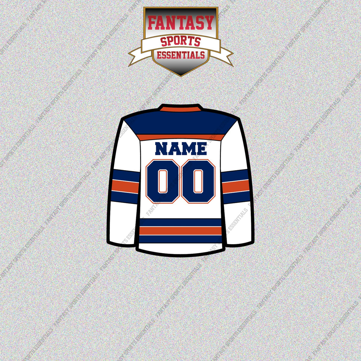 Edmonton Oilers Personalized Current Away Jersey Glossy Stickers