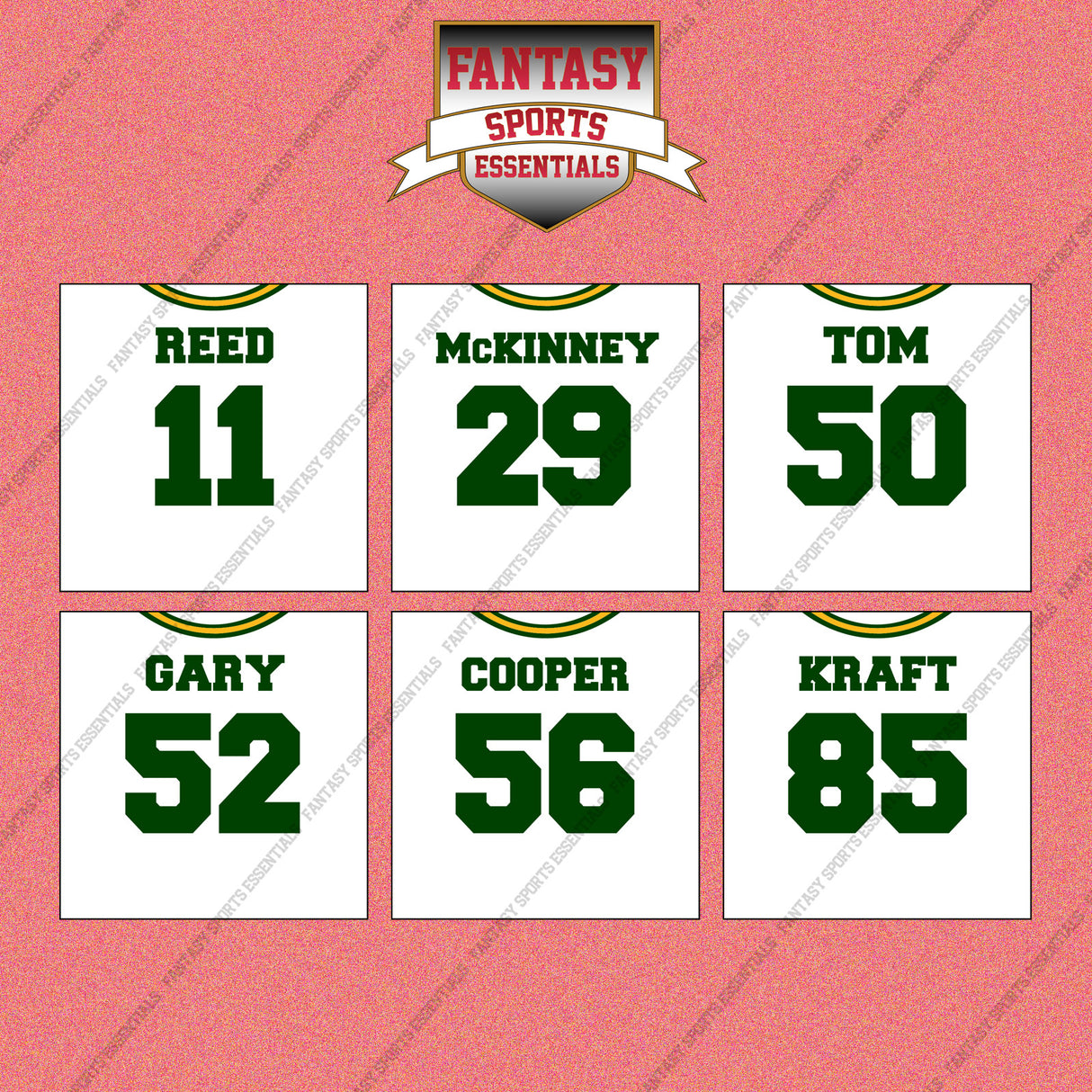 Green Bay Packers 2025 Away Jersey Wall Art Prints (Choose Your Player) Page 2