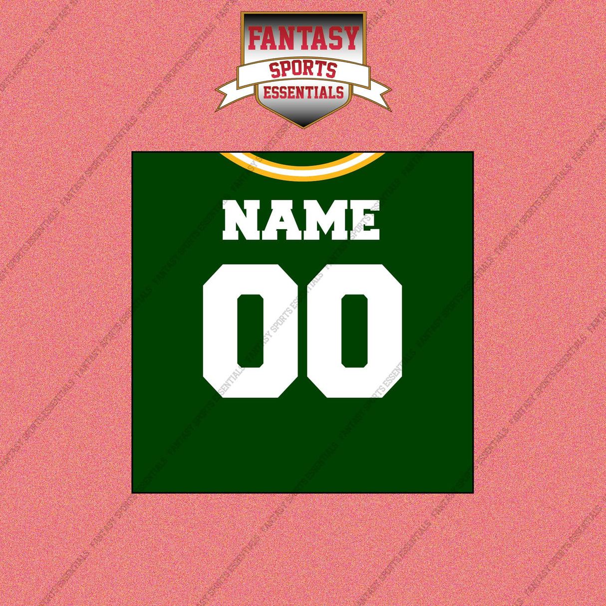 Green Bay Packers Personalized Current Home Jersey Wall Art Prints