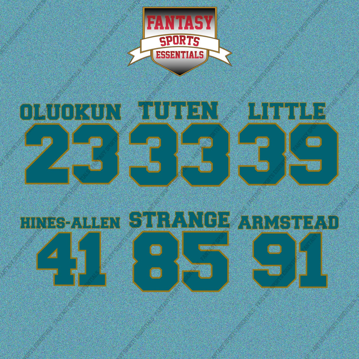 Jacksonville Jaguars 2025 Name and Number Car Decals (Choose Your Player) Page 2