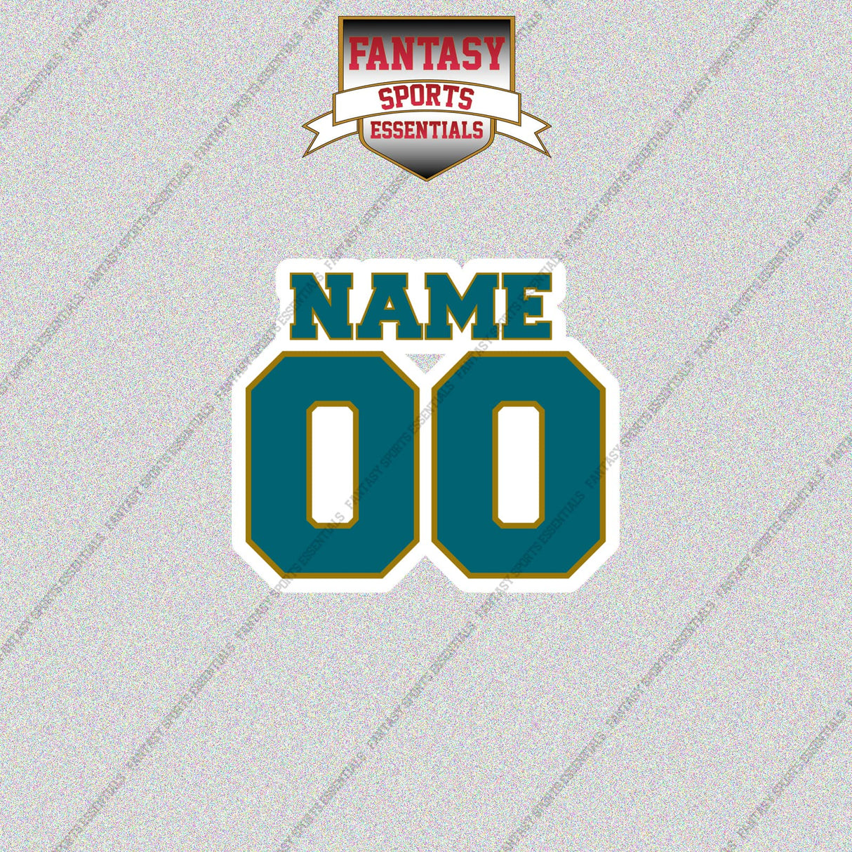 Jacksonville Jaguars Personalized Current Name and Number Glossy Stickers