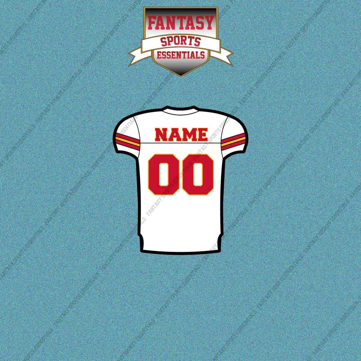 Kansas City Chiefs Personalized Current Away Jersey Car Decals